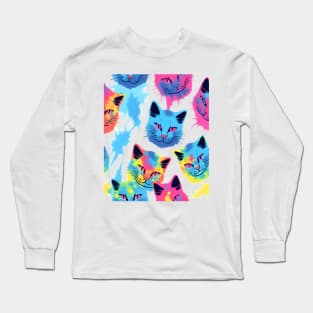 Tie Dye Cat Long Sleeve T-Shirt